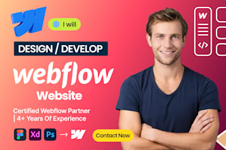 convert figma to webflow or develop webflow landing page as a webflow developer