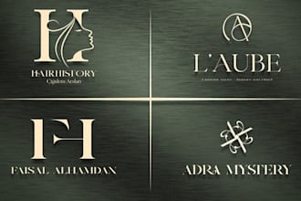 create chic monogram logo for beauty studio