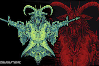 draw dark horror sfw nsfw illustration for clothing t shirt