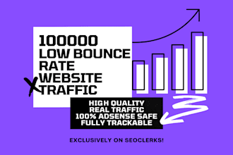 create organic web traffic with low bounce rate and adsense safe keywords