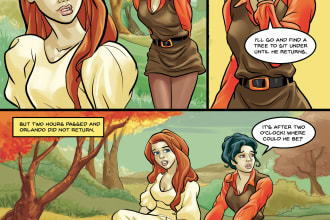 create vibrant realistic comic pages