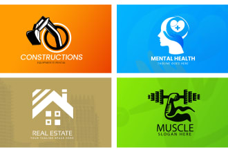 design medical, fitness, construction and property logo