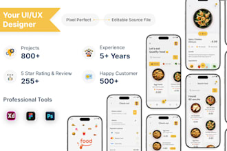 design mobile app or web app UI UX and prototype