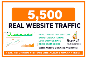 drive organic targeted web traffic real visitors