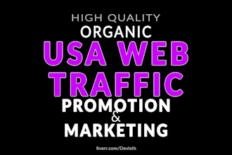 send USA targeted website , real organic traffic