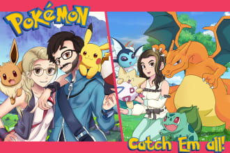 draw you as a pokemon trainer with your pokémon