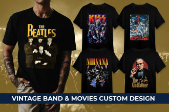 design custom vintage bands or movies