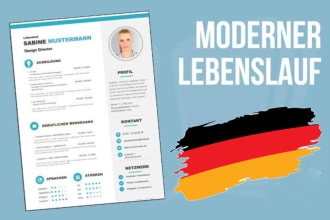 create well designed german CV,lebenslauf