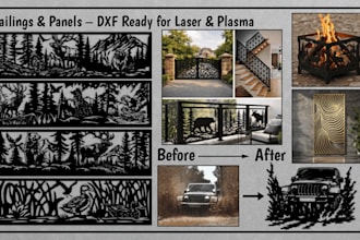 create dxf files for cnc plasma, laser, gates and railings