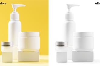 do retouching product photo clean up background remove add shadow