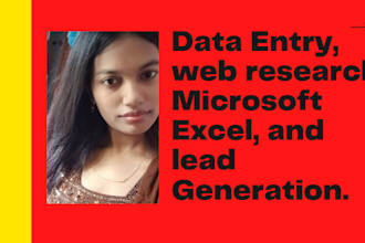 do data entry, excel, manual typing data, copy paste work