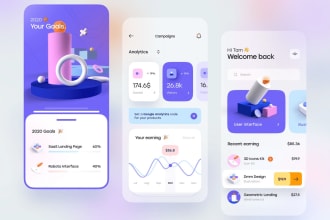 design UI UX for mobile app with figma for IOS or android