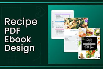design your recipe plan pdf ebook, cookbook or meal plan pdf ebook in canva