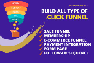 build all type of funnels using click funnel