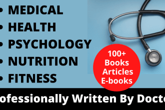 write medical health psychology nutrition book or ebook