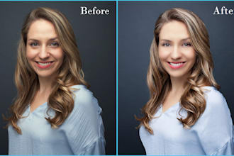 do headshot photo retouching in photoshop