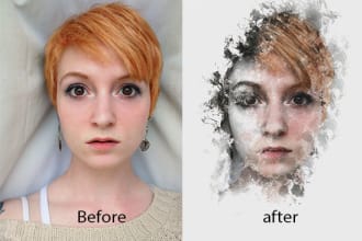 do photo editing retouching, manipulation, compose, apply effects