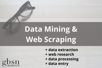 do web scraping, data mining, and extraction