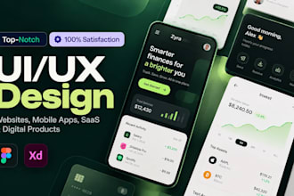 do mobile app, landing page, saas dashboard, fintech UI UX design
