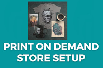 build print on demand shopify website, shopify pod store design, product listing