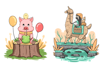 draw cute pet animal illustration