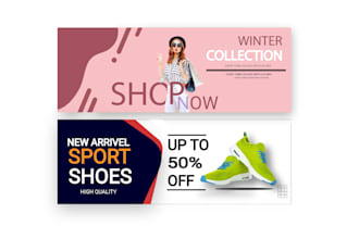 design professional web banner, header, banner ad or a flyer