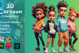 do 3d cartoon character model
