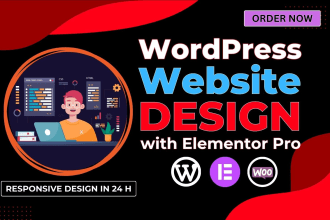 design responsive wordpress website with elementor pro copy clone landing page