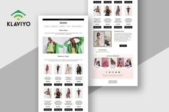design klaviyo email template and klaviyo email flows