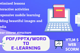 turn your pdf, word, pptx into elearning course interactive and engaging
