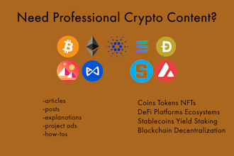 write your crypto content or article