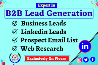 do b2b lead generation, web research and email list building