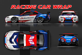 make branding racing car wrap, livery car wrap, sports car wrap, racing wrap