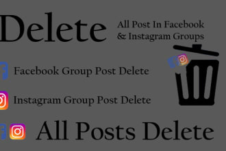 delete your facebook and instagram groups posts