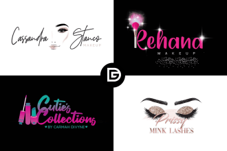 modern cosmetic product makeup or beauty salon logo