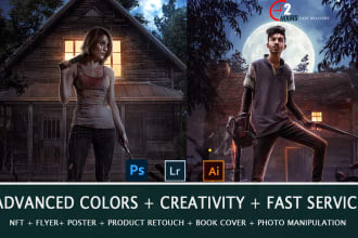 create advanced photo manipulation and photoshop retouch art