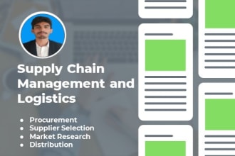 write articles on supply chain management, logistics
