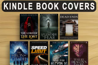 design kindle book cover within 4 hours and with mockup file
