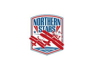 create an exciting logo for an airshow formation flying team