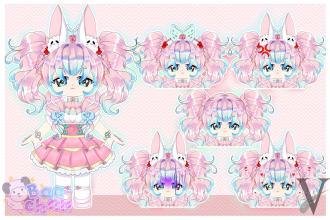 draw a chibi vtuber model