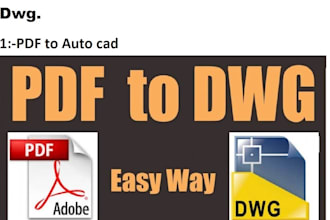 convert pdf to auto cad and image,sketch to dwg
