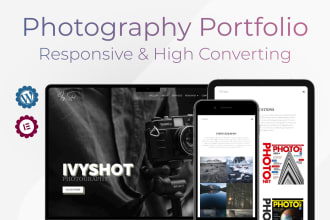 create a responsive photography portfolio website