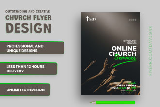 design a church flyer poster leaflet postcard brochure