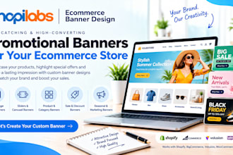 design professional promotional banners for your ecommerce store