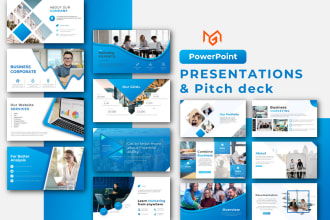 design premium powerpoint presentation and pitch deck