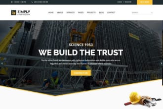 design construction website, remodeling website in wordpress