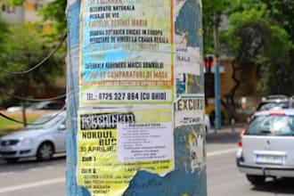 post 30 flyers in high traffic bucharest   areas