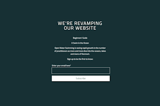design a wordpress coming soon or maintenance page