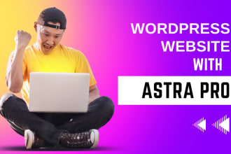 install astra pro and build wordpress website