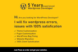 fix wordpress, php errors, issues and customization